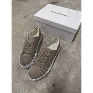 New Republic Malibu Platform Suede Sneakers Sandstone Beige